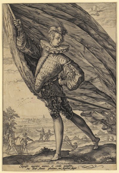 Flag Bearer by Hendrick Goltzius