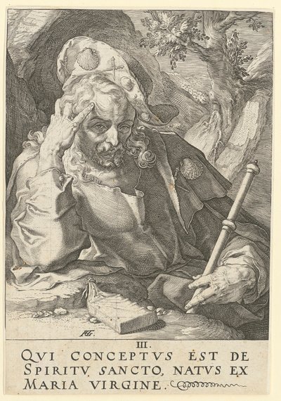 James the Elder, Plate 3 from the Series "Christ, the Twelve Apostles and Paul" by Hendrick Goltzius