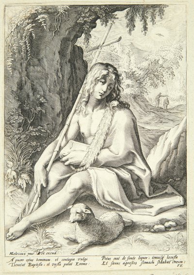 John the Baptist in the Wilderness by Hendrick Goltzius
