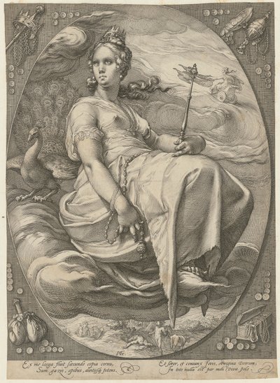 Juno, Plate 3 from the Series “Three Goddesses” by Hendrick Goltzius