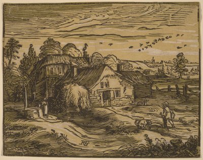 Landscape with a Farmhouse by Hendrick Goltzius