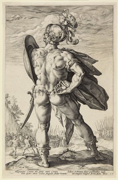 Marcus Valerius Corvus by Hendrick Goltzius