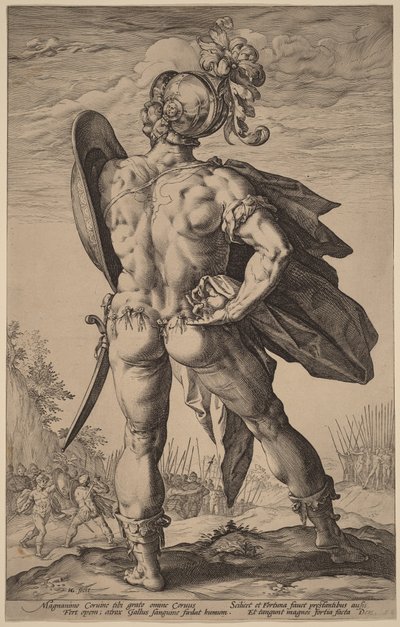Marcus Valerius Corvus by Hendrick Goltzius