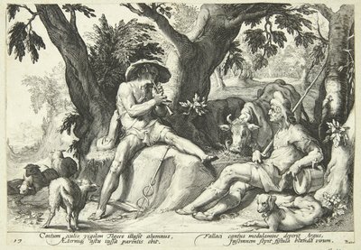 Mercury Lulling Argus to Sleep by Hendrick Goltzius