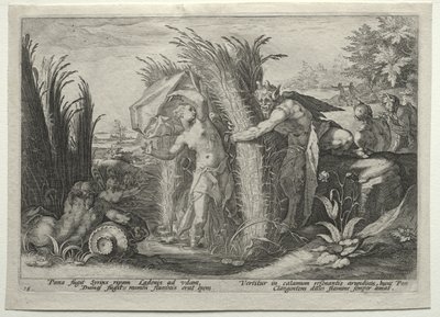 Pan Pursuing Syrinx by Hendrick Goltzius