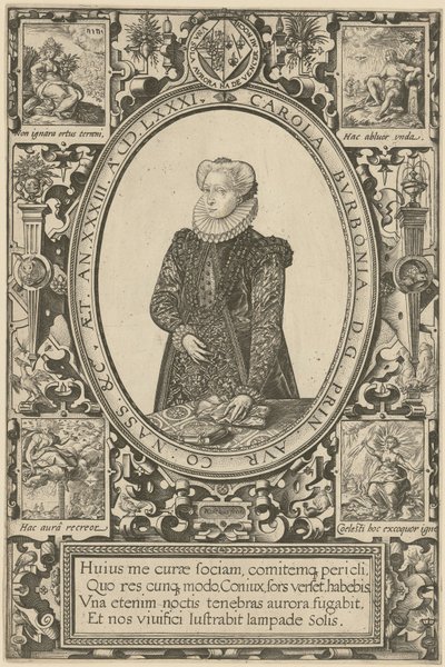 Portrait of Charlotte de Bourbon by Hendrick Goltzius