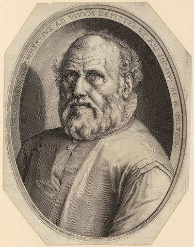 Portrait of Dirck Volckertsz. Coornhert by Hendrick Goltzius