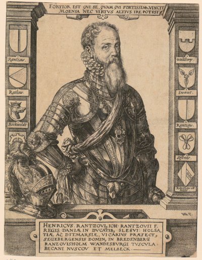 Portrait of Henricus Rantzovius [Heinrich von Rantzau] by Hendrick Goltzius