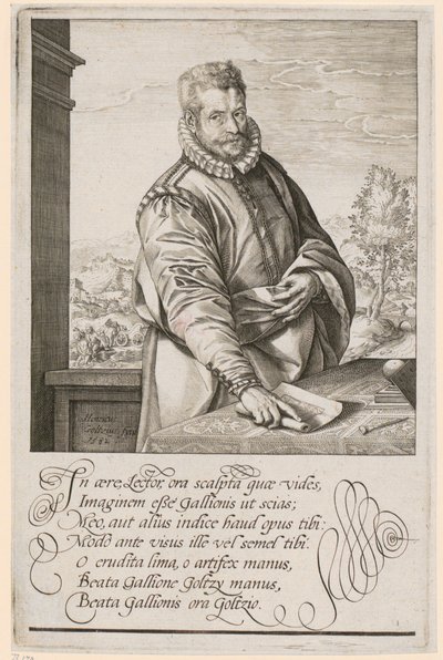 Portrait of Philips Galle by Hendrick Goltzius