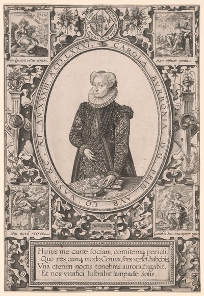 Portrait of Charlotte de Bourbon by Hendrick Goltzius