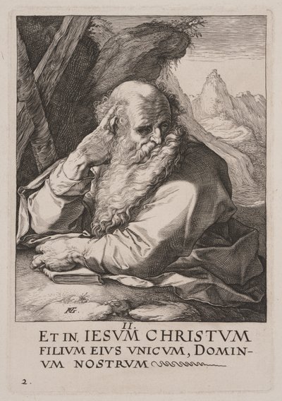 St Andrew, from Christ, the Apostles and St Paul with the Creed by Hendrick Goltzius
