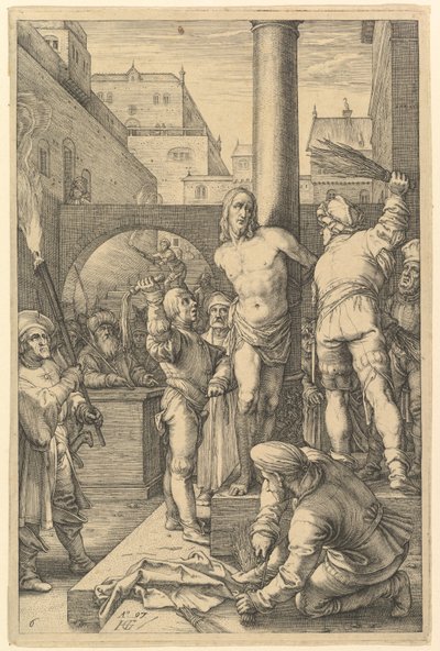 The Flagellation, from "The Passion of Christ" by Hendrick Goltzius