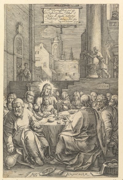 The Last Supper, from The Passion of Christ by Hendrick Goltzius