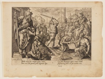 The Martyrdom of St Paul, from The Martyrdom of Christ and the Apostles by Hendrick Goltzius
