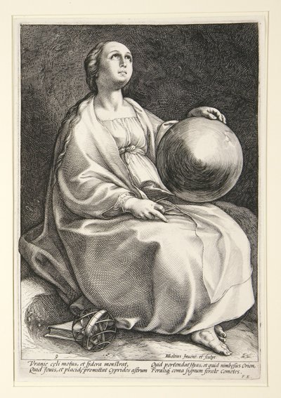 Urania, Plate 9 from the Series The Nine Muses by Hendrick Goltzius