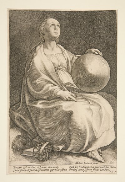 Urania, Plate 9 from the Series The Nine Muses by Hendrick Goltzius
