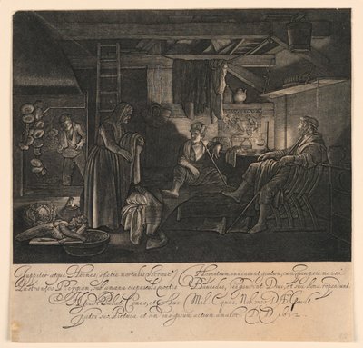 Jupiter and Mercury as Guests of Philemon and Baucis by Hendrick Goudt