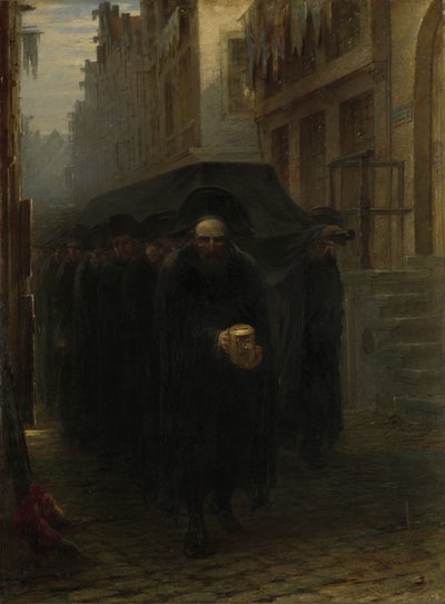 A Jewish Funeral by Hendrieus Jacobus Burgers