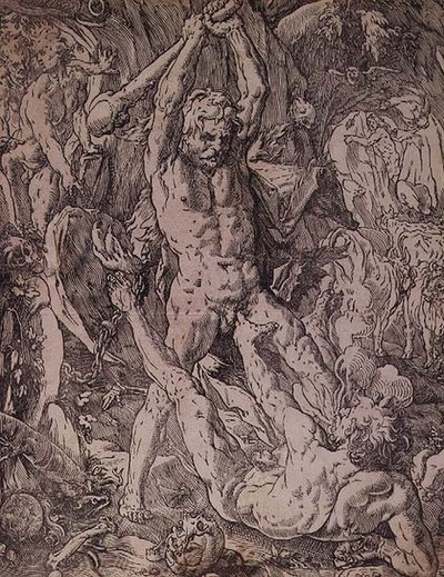 Hercules and Cacus by Hendrik Goltzius