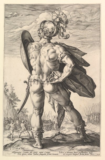 Marcus Valerius, from the series The Roman Heroes, 1586 by Hendrik Goltzius