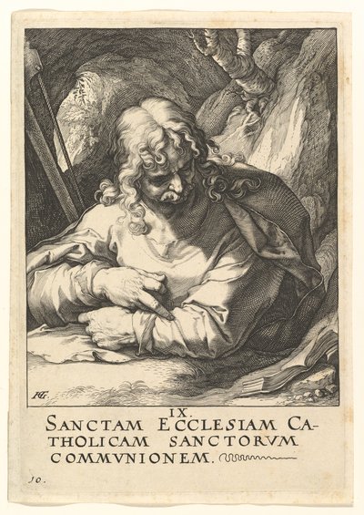St. James the Less, from Christ, the Apostles and St. Paul with the Creed by Hendrik Goltzius