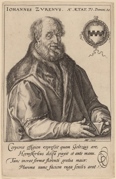 Johannes Zurenus (Jan van Zuren) by Hendrik Goltzius after Maerten van Heemskerck