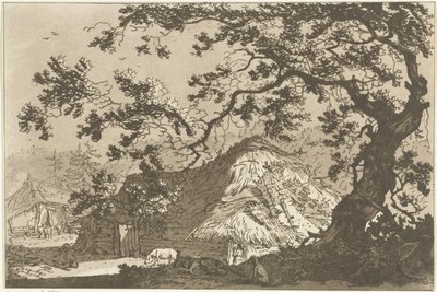 Landscape with Two Farms Twelve Designs Calculated for the Use of Those Who Are Learning to Draw Landscape (series title) by Hendrik Meijer