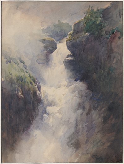 A Cascade in the Mountains by Henri-Joseph Harpignies