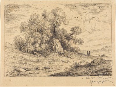 Stand of Trees with Rocks by Henri-Joseph Harpignies