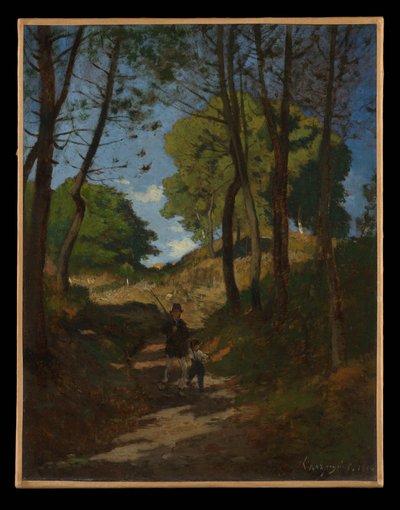 Fir Trees in Les Trembleaux, near Marlotte by Henri-Joseph Harpignies