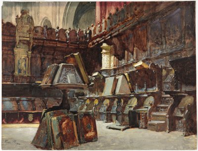 Choir Stalls in a Spanish Cathedral by Henri Alexandre Georges Regnault