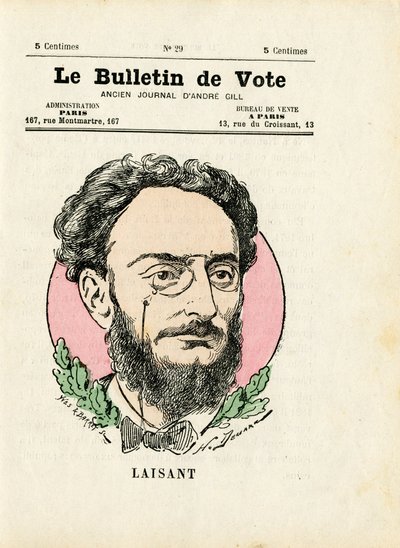 Ballot 2nd series, Satirical in Colours: Leaving Ange - Illustration by Henri Demare (1846-1888) by Henri Demare