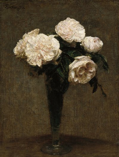Roses in a Vase by Henri Fantin-Latour