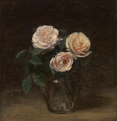 Still Life with Roses by Ignace Henri Jean Fantin Latour