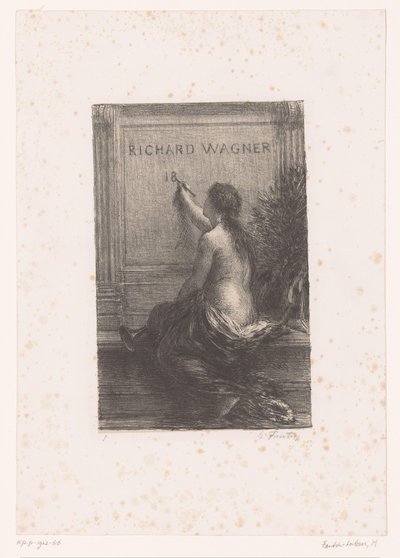 Title Page for: Richard Wagner, His Life and Works (Immortality) by Ignace Henri Jean Fantin Latour