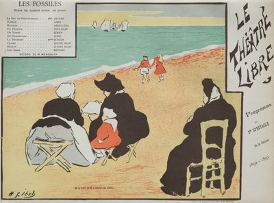Les Fossiles Program from Théâtre Libre by Henri Gabriel Ibels