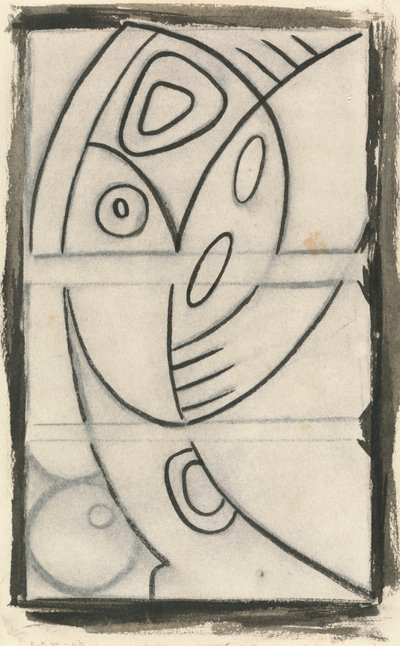 Relief Design of an Abstract Female Figure by Henri Gaudier Brzeska