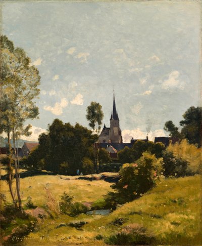 The Village Church by Henri-Joseph Harpignies