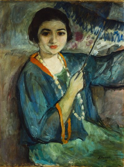 Nono with Umbrella by Henri Lebasque