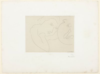 Cocked Head and Fish Bowl by Henri Matisse