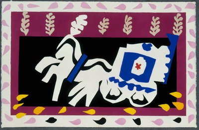 The Burial of Pierrot. From "Jazz". Plate X. p. 70/71 by Henri Matisse