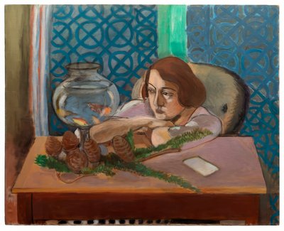 Woman in Front of an Aquarium by Henri Matisse