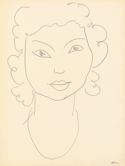 Head, Curly Hair by Henri Matisse