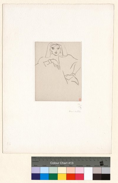 Young Woman Leaning, Veil on Her Head by Henri Matisse