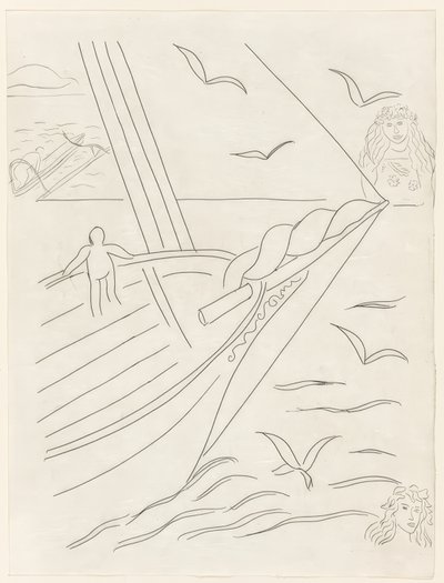 The Azure, plate nine from Poesies de Mallarmé by Henri Matisse