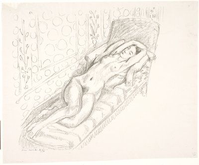 Naked Woman, Lying on a Chaise Longue by Henri Matisse