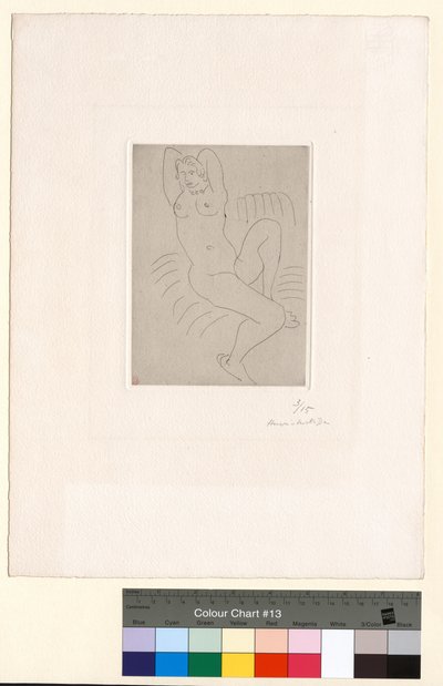 Nude in a Striped Armchair by Henri Matisse