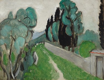 Landscape with Cypresses and Olive Trees near Nice, c. 1918 by Henri Matisse