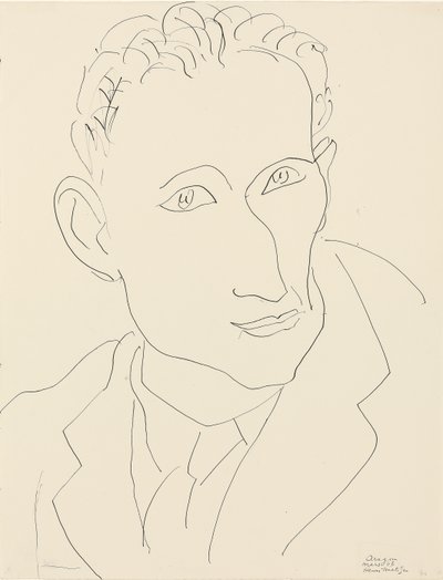 Portrait of Louis Aragon by Henri Matisse