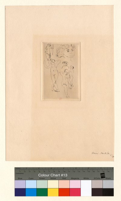 Four Nudes, Two Heads by Henri Matisse